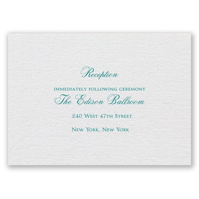White Shimmer - Foil Reception Card