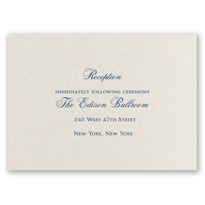 Ecru Shimmer - Foil Reception Card
