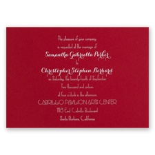 Effortless Beauty - Red - Foil Invitation