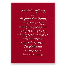 Simply Stunning - Red - Foil Invitation