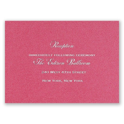 Fuchsia Shimmer - Foil Reception Card