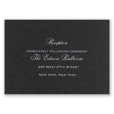 Black Shimmer - Foil Reception Card