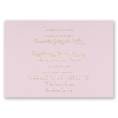 Effortless Beauty - Pink - Foil Invitation