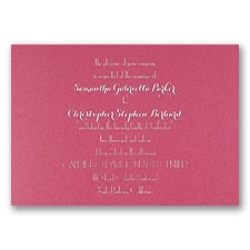 Effortless Beauty - Fuchsia Shimmer - Foil Invitation