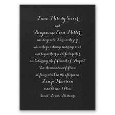 Simply Stunning - Black Shimmer - Foil Invitation