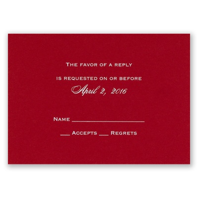 Red - Foil Response Card and Envelope