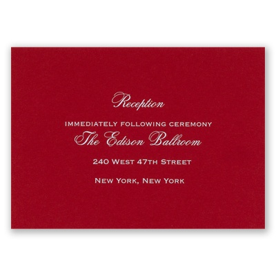 Red - Foil Reception Card