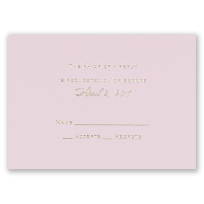 Pink - Foil Response Card and Envelope
