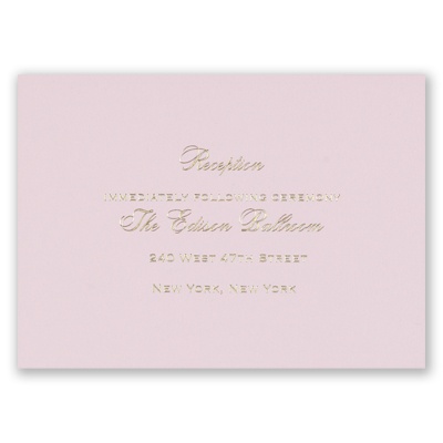 Pink - Foil Reception Card
