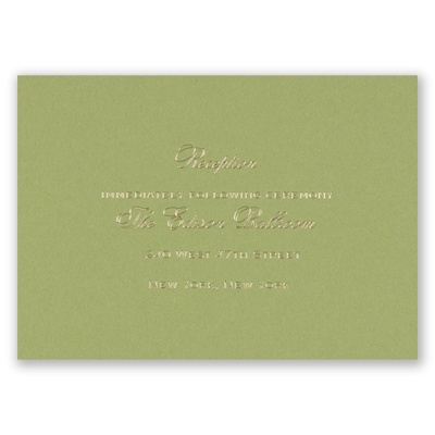 Olive - Foil Reception Card