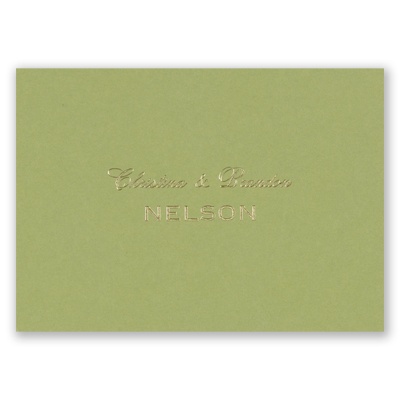 Olive - Foil Note Card and Envelope
