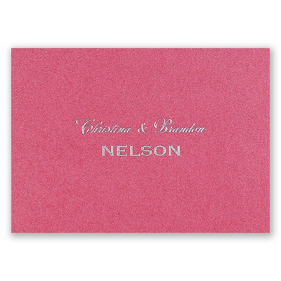 Fuchsia Shimmer - Foil Note Card and Envelope
