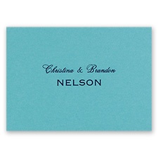 Aqua Shimmer - Foil Note Card and Envelope