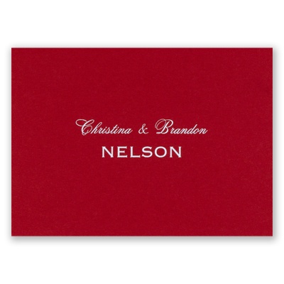 Red - Foil Note Card and Envelope