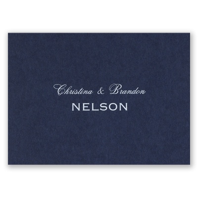 Navy - Foil Note Card and Envelope