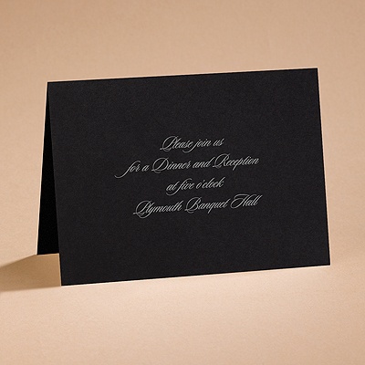 Modern Black - Reception Card