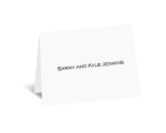 Bright White - Thank You Card and Envelope - Thermography