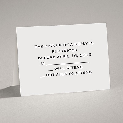 Sheer White - Response Card and Envelope