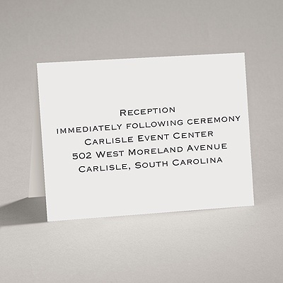 Sheer White - Reception Card