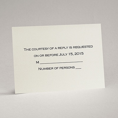 Ecru Shimmer - Response Card and Envelope