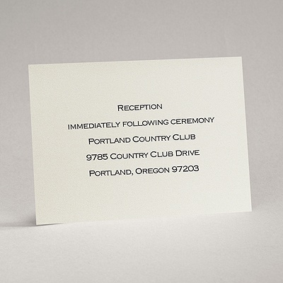 Ecru Shimmer - Reception Card