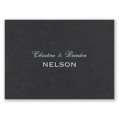 Black Shimmer - Foil Note Card and Envelope