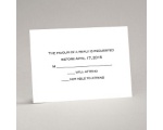 Bright White - Response Card and Envelope - Thermography