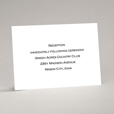 Bright White - Reception Card - Thermography
