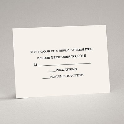 Ecru - Response Card and Envelope