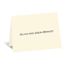 Ecru - Thank You Card and Envelope