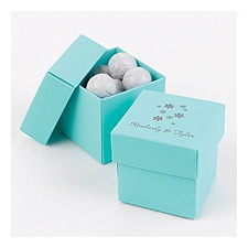 Aqua Two-Piece Favor Boxes