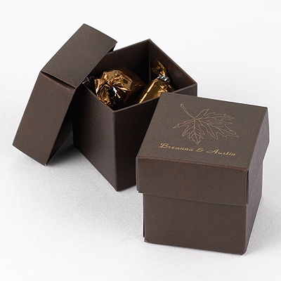 Brown Two-Piece Favor Boxes