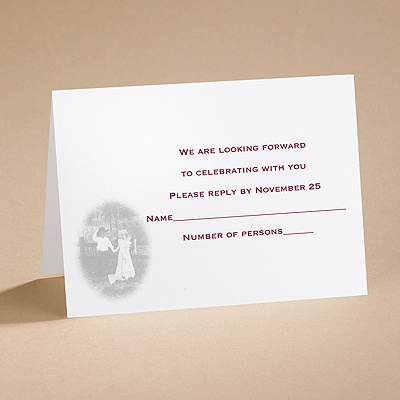 Western Childhood Sweethearts - Response Card and Envelope