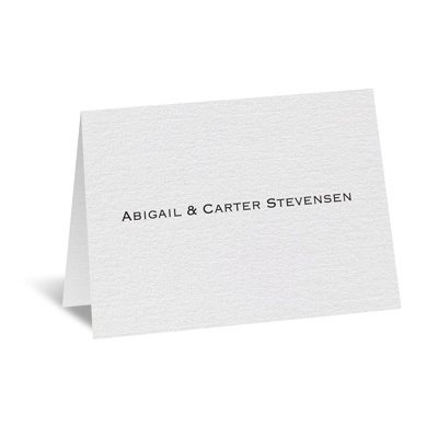 White Shimmer - Thank You Card and Envelope
