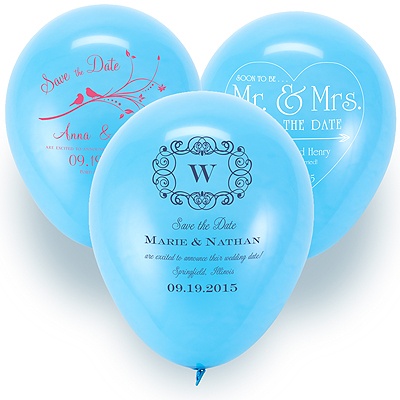 Save the Date Balloon - Baby Blue