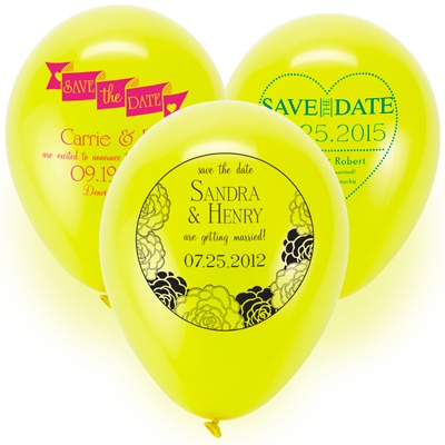 Save the Date Balloon - Yellow