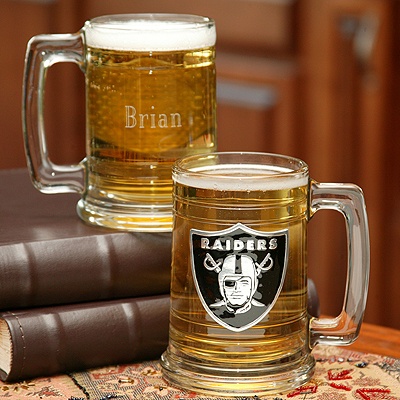 Raiders NFL Glass Mug