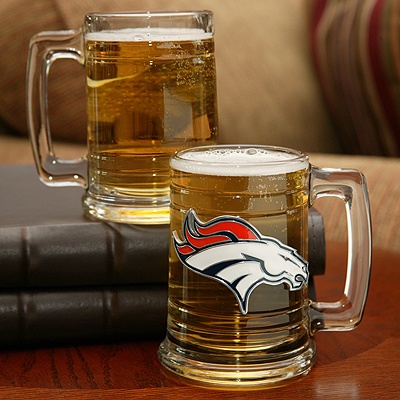 Broncos NFL Glass Mug