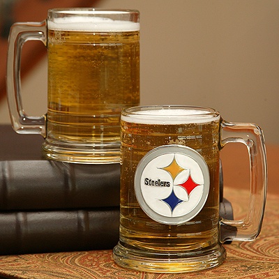 Steelers NFL Glass Mug