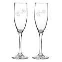 Heart Flourish Toasting Flutes