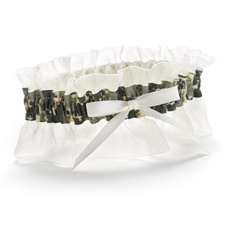 Ruffled Camouflage Wedding Garter