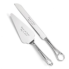 Diamond Ring Knife and Server Set