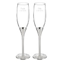 Rhinestone Vines Toasting Flutes