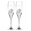 Glam Rhinestone Hearts Flutes