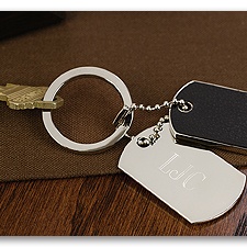 Dog Tag Key Ring