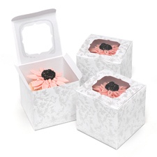 Pearl Damask Cupcake Boxes