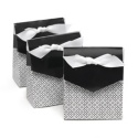 Black Flap Patterned Favor Boxes