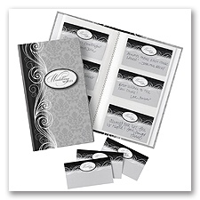 Damask Wedding Wishes Book and Cards