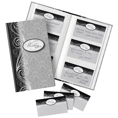 Damask Wedding Wishes Book and Cards