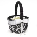 Elegant Black Damask Flower Basket